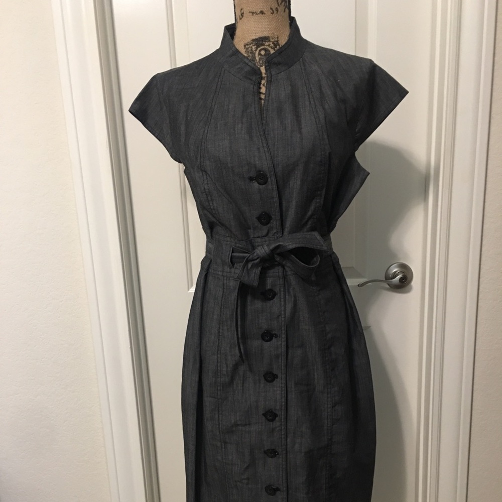 Calvin Klein | Grey Button Down Dress